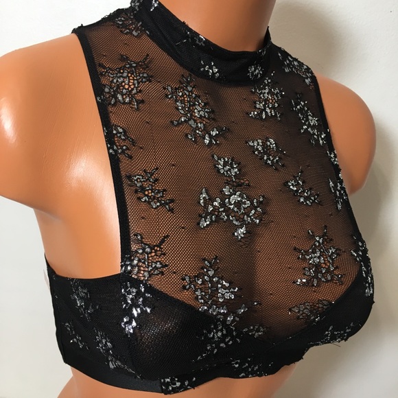 NEW VICTORIA’S SECRET STRAPPY HIGH NECK FLORAL BRA - Picture 2 of 5